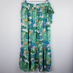 Rachel Zoe Floral Palm Tropical Maxi Skirt NWT size Medium